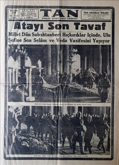 10 Kasım 1938 tarihli gazeteler