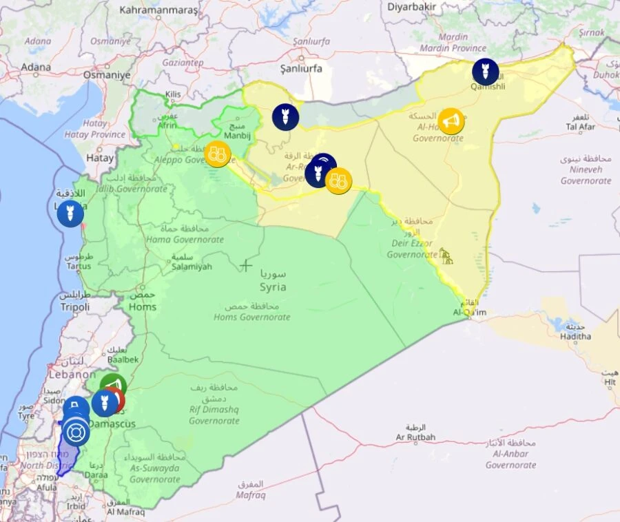 Suriye haritası son durum 12 Aralık Perşembe 2024