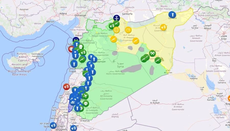 Anlık Suriye Haritası 10 Aralık 2024 