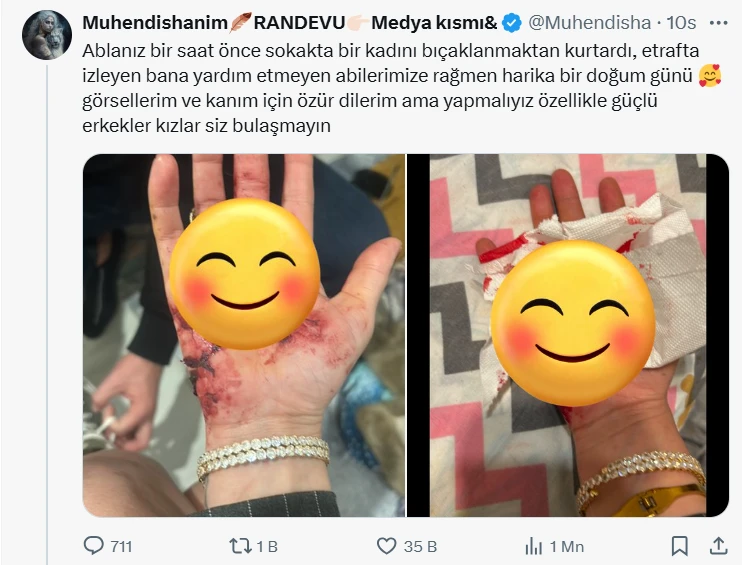 Sokakta bir kadın bıçaklamaktan kurtaran kim