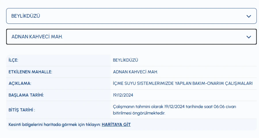 İSKİ Beylikdüzü su kesintisi