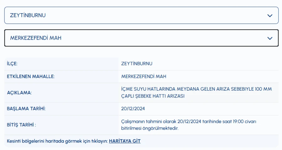 İSKİ Zeytinburnu su kesintisi