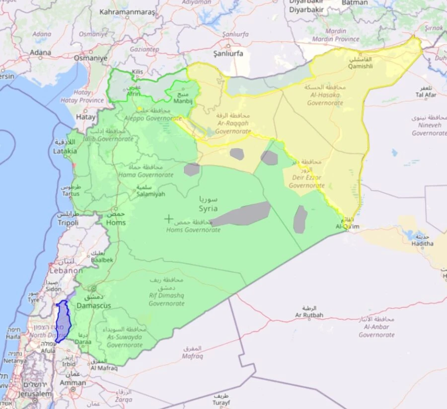 Suriye haritası güncel son durum