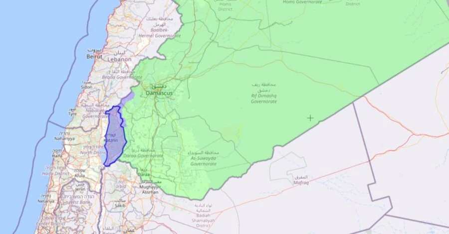 İsrail Suriye haritası