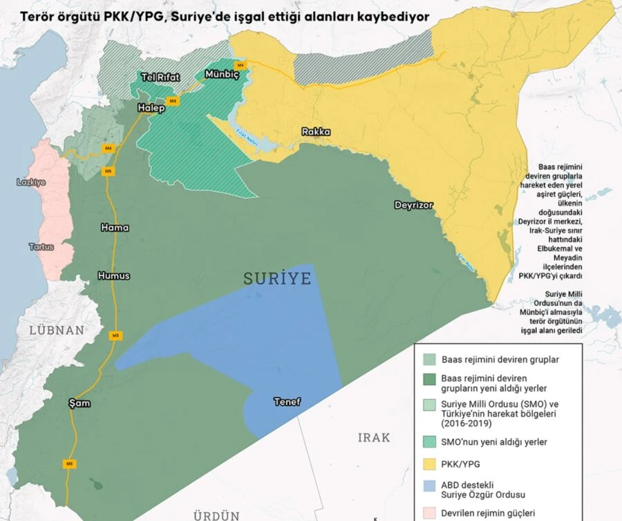 Suriye haritası son durum 2024