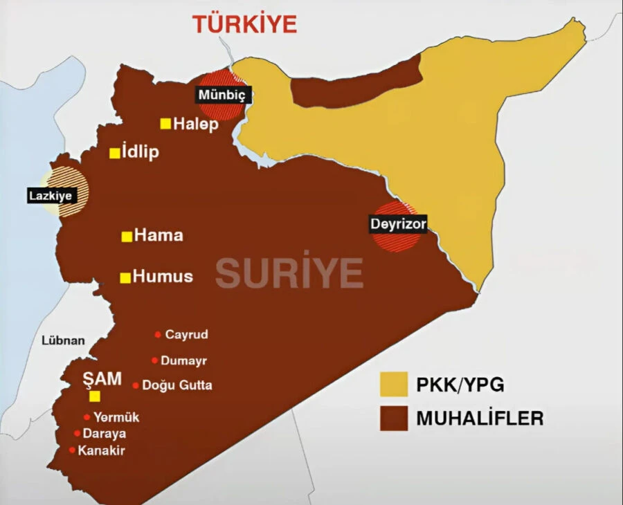 Anlık Suriye haritası genel durum