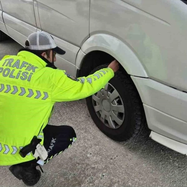 Tekirdağ'da kış lastiği denetimi-1