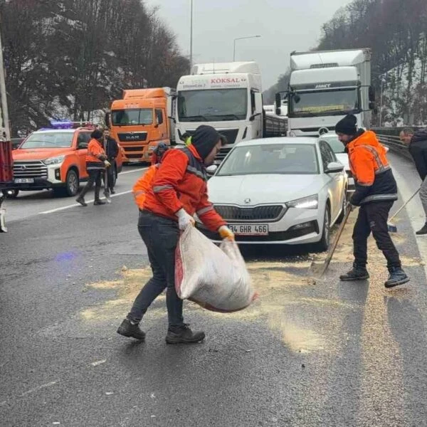 TEM Otoyolu Bolu Dağı Tüneli kaza bölgesi-1