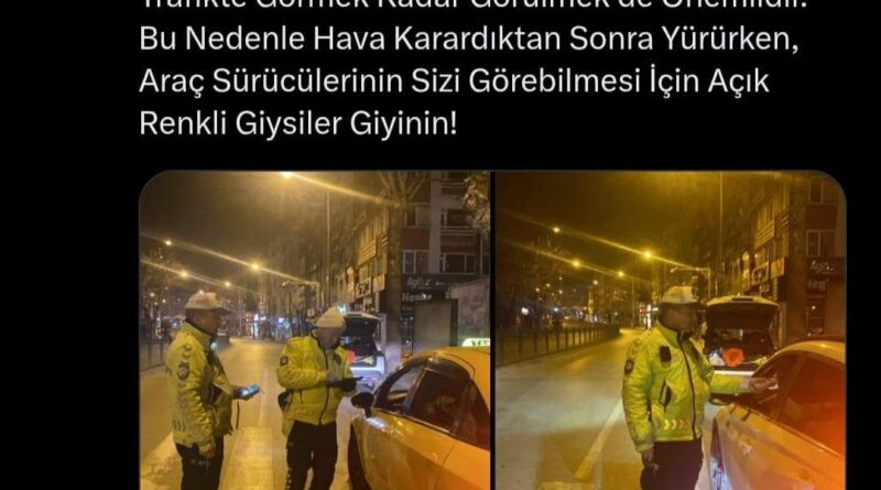 Amasya Emniyet Müdürlüğü: Hava Karardıktan Sonra Açık Renkli Giysiler Giyin 1