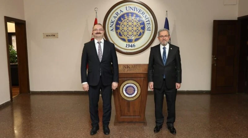 Atatürk Üniversitesi Rektörü Prof. Dr. Ahmet Hacımüftüoğlu, Ankara Üniversitesi Rektörü Prof. Dr. Necdet Ünüvar'ı Ziyaret Etti 1