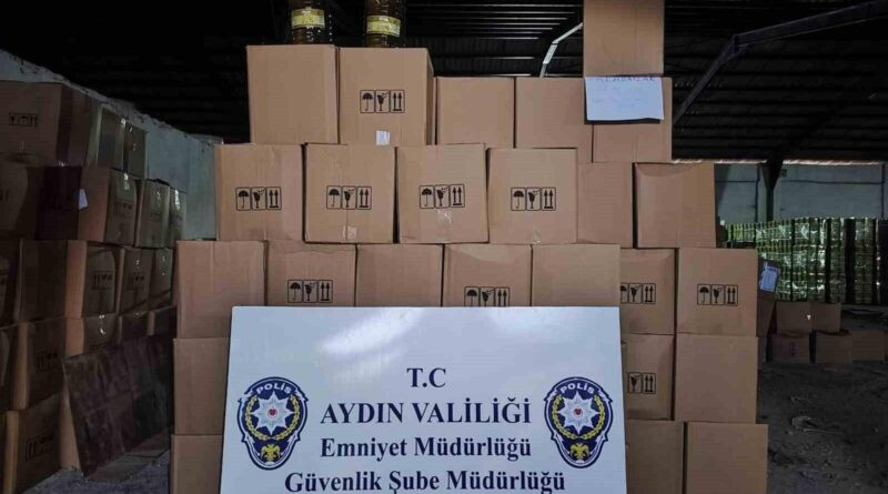 Aydın'da 2700 Litre Tağşiş Yağ Ele Geçiriliyor 1