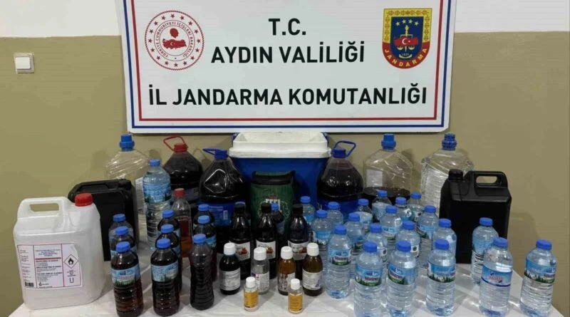 Aydın'da Sahte Alkol Üreticisi Evinde Baskın! 1