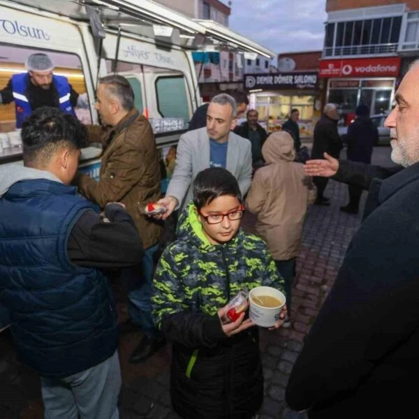 Canik Belediyesi'nin çorba ikram aracı-1