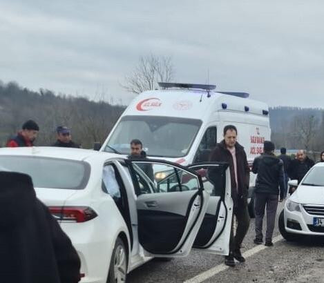 CHP Zonguldak İl Yönetim Kurulu üyesi İsmail Yavan'ın trafik kazası geçirdiği yer-1