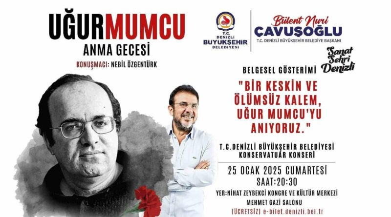 Denizli Büyükşehir Belediyesi, Uğur Mumcu'yu Vefatının 32. Yıldönümünde Anıyor 1