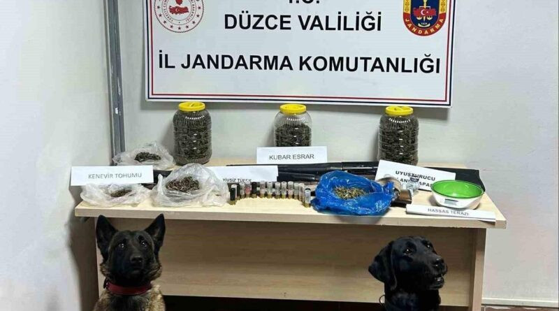 Düzce'de Uyuşturucu Operasyonu: Kubar Esrar, Tüfek ve Tohum Ele Getirildi 1