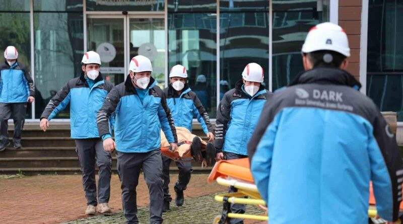 Düzce Üniversitesi'nde Yangın Tahliye Tatbikatı 1