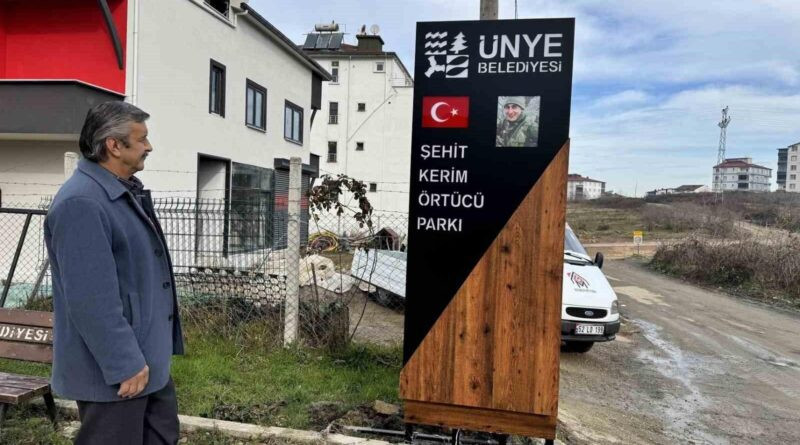 Hakkari Şehidi Kerim Örtücü'nün Adı Ordu'da Parka Verildi 1