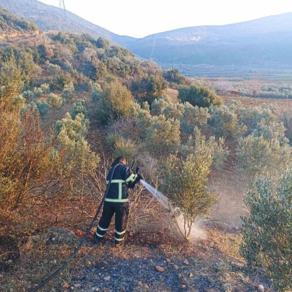 İtfaiye ekiplerinin yangını söndürdüğü görüntü-2