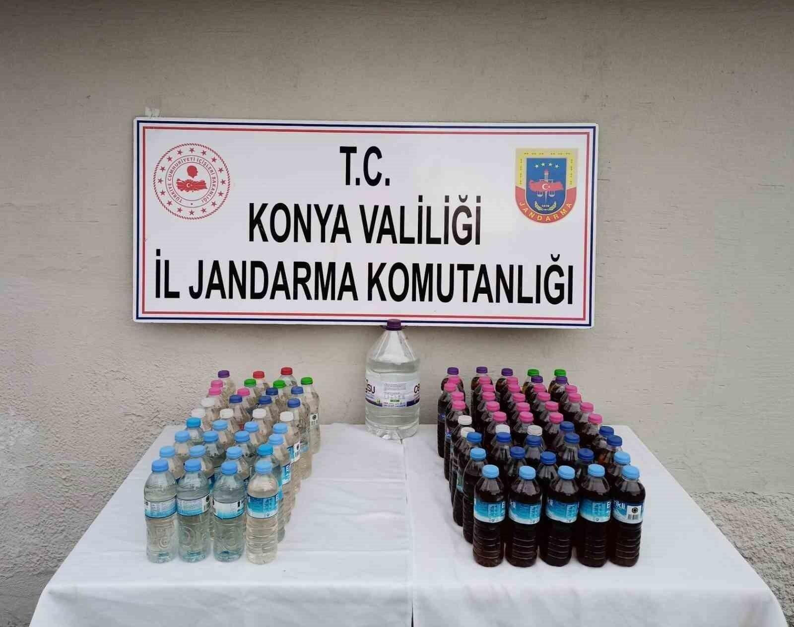 Konya’da Jandarma, Ereğli’de 46,5 Litre Sahte İçki Ele Geçirdi