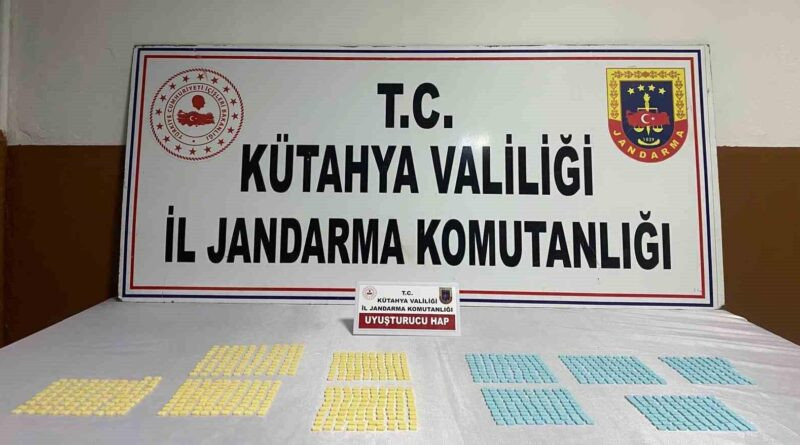 Kütahya’da 966 adet uyuşturucu hap ele geçirildi, 1 şüpheli tutuklandı 1