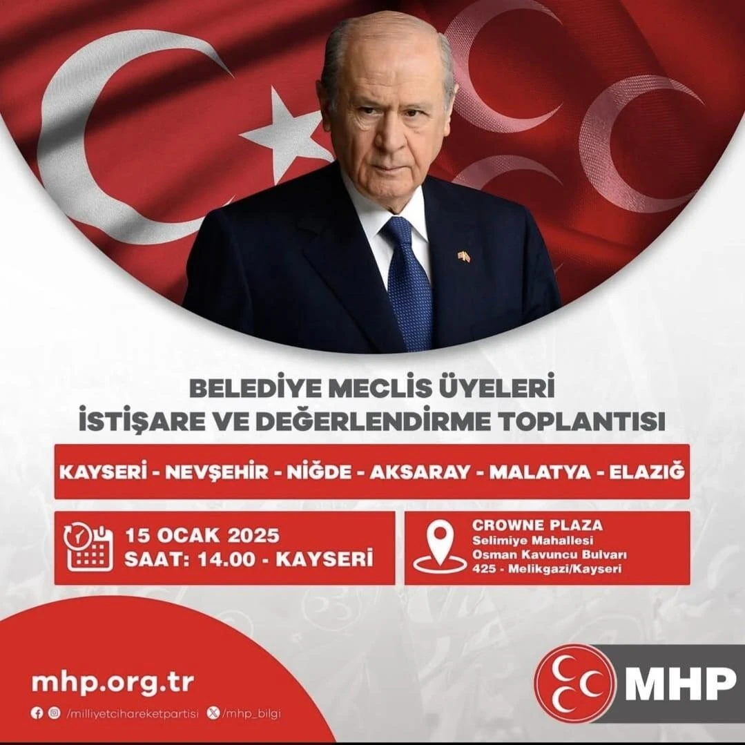 MHP Kayseri’de Belediye Meclis Üyeleriyle Toplantı