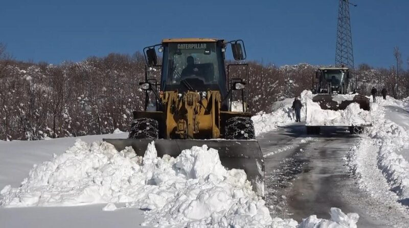 Muş'un Varto İlçesinde Kar Yağışıyla 11 Köy Yolu Ulaşıma Kapandı 1