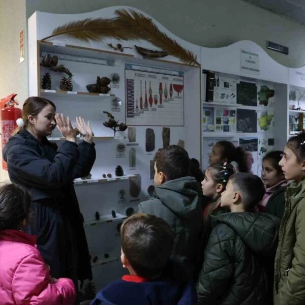 Öğrenciler Düzce Üniversitesi'nde sergilenen bitki örneklerini inceliyor-2