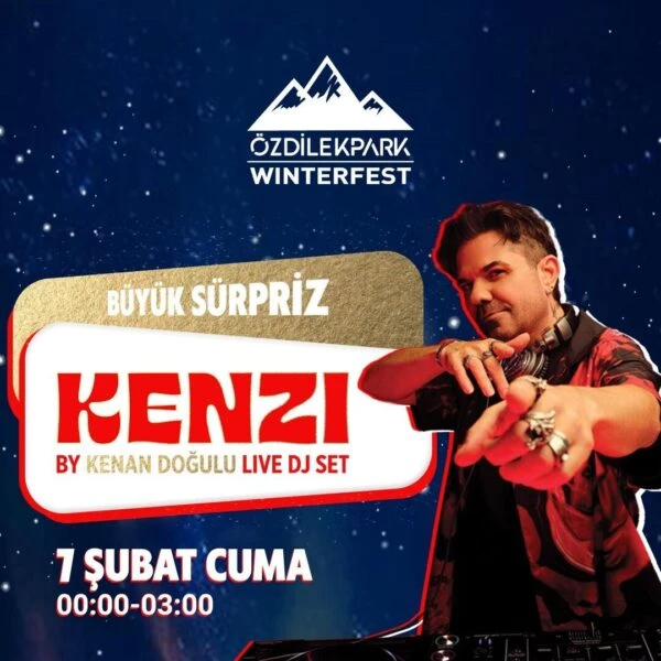 ÖzdilekPark Winterfest'te katılımcılar kayak ve snowboard keyfi yapıyor.-4