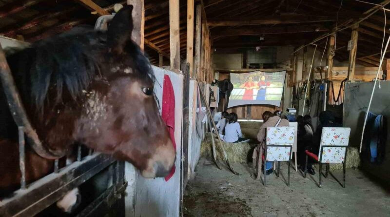 Safranbolu'da Çocuklar At Çiftliğinde Sinema İzledi 1