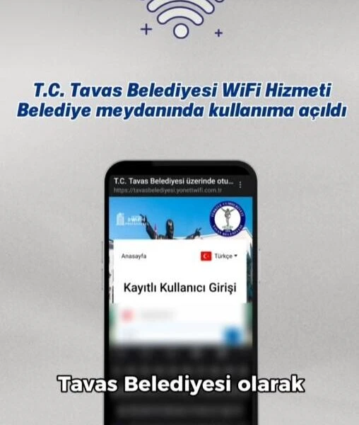 Tavas Belediye Başkanı Kadir Tatık ücretsiz wi-fi hizmeti hakkında açıklama yapıyor.-1