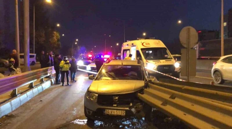 Tekirdağ Çorlu'da Bariyerlere Çarpma Sonucu 1 Yaralı 1