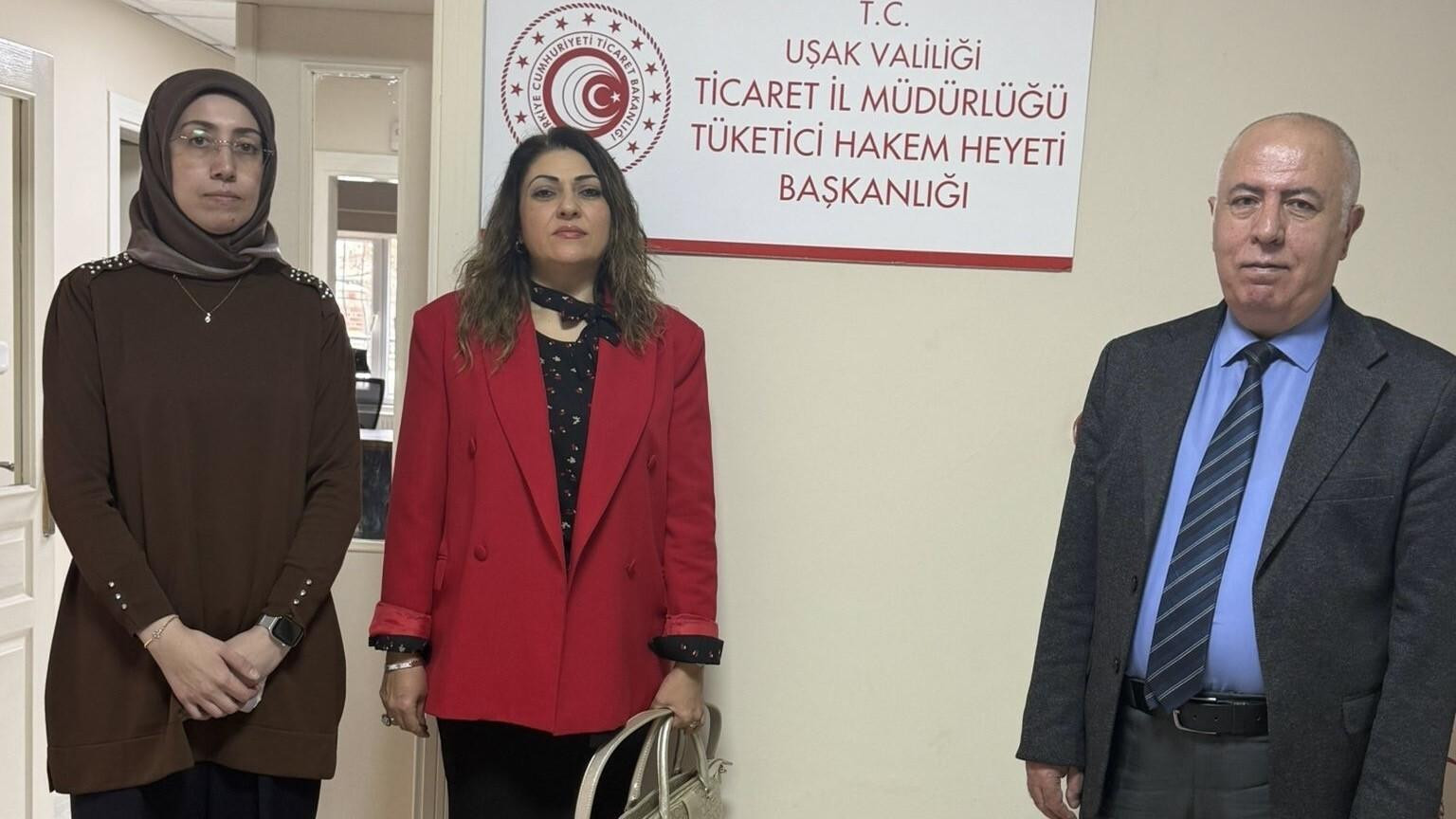 TÜKODER Uşak Şube Başkanı Utku Demiröz, Uşak Tüketici Hakem Heyetini Ziyaret Etti