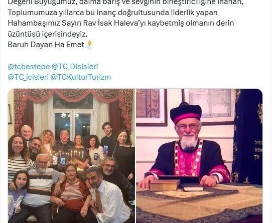 Türkiye Musevileri Hahambaşı Rav İsak Haleva Hayatını Kaybetti 1