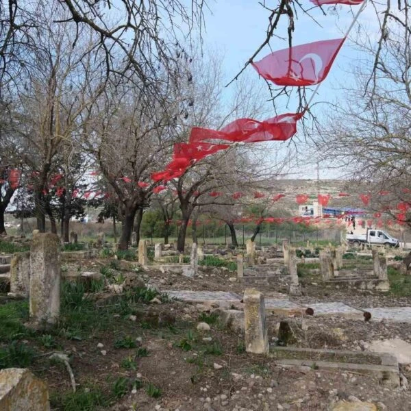 Zeydan Karalar ve Yavuz Selim Köşger Camili Höyüğü Şehitliği'ni ziyaret ediyor.-1