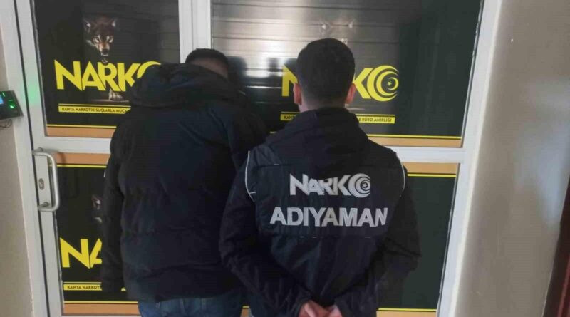 Adıyaman’da uyuşturucu operasyonu: 1 tutuklama 1