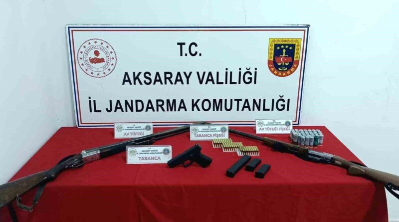 Aksaray'da Jandarma Operasyonu: 1 Tabanca, 2 Av Tüfeği ve 144 Fişek Ele Getirildi 1