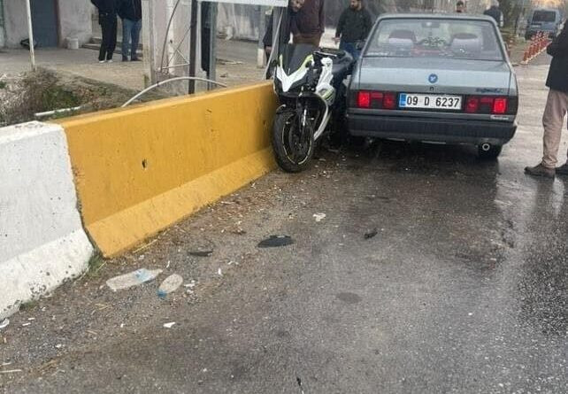 Aydın'da Kırmızı Işıkta Duramayan Otomobil, Motosiklete Çarparak Bir Yaralığa Neden Oldu 1