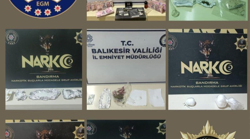 Balıkesir'de Uyuşturucu Operasyonu: 10 Şüpheli Gözaltına Alındı 1