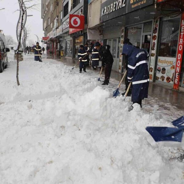 Belediye ekiplerinin karla mücadelesi-2