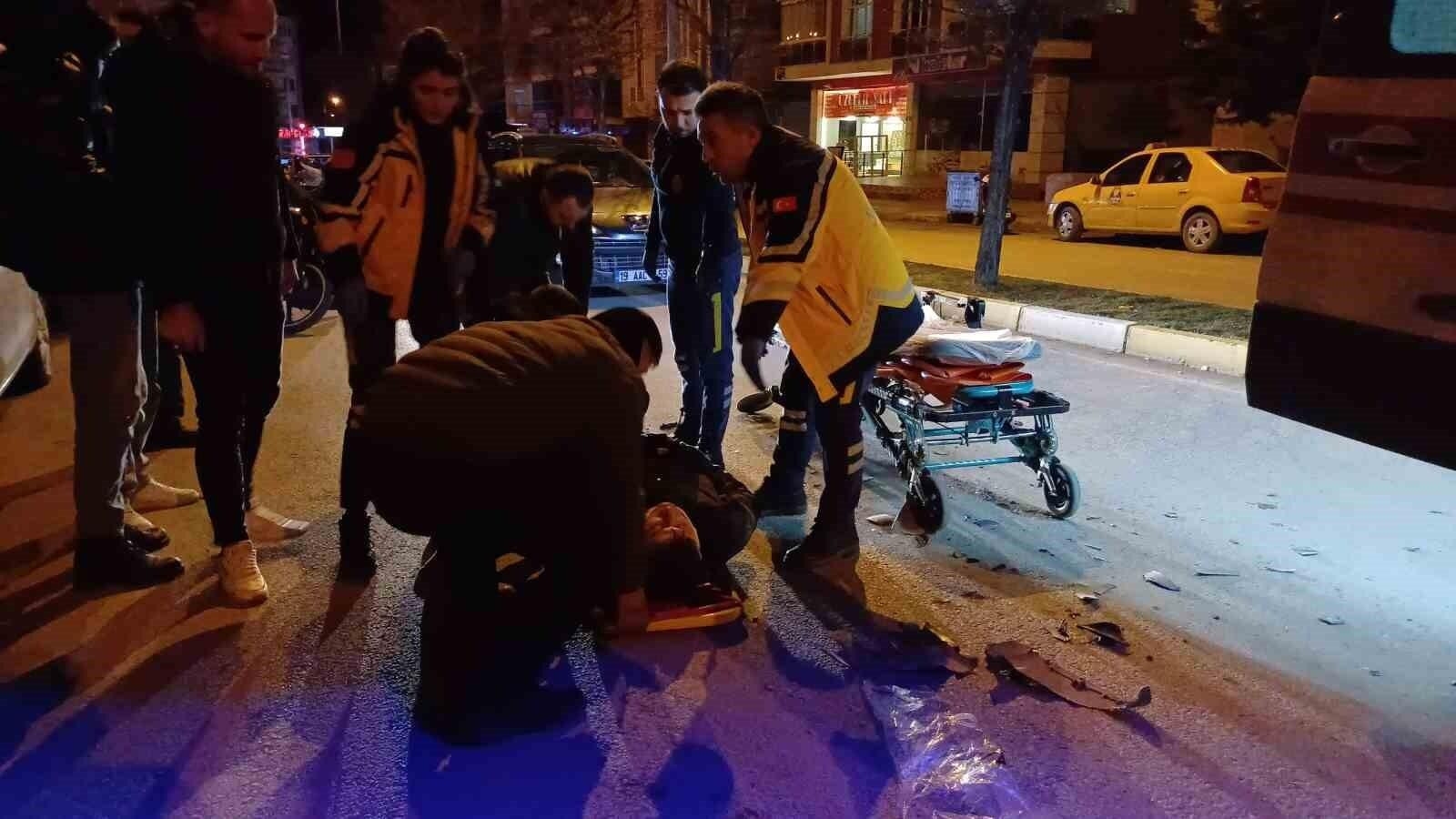 Çorum’da Motosiklet Sürücüsü Kazada Yaralandı