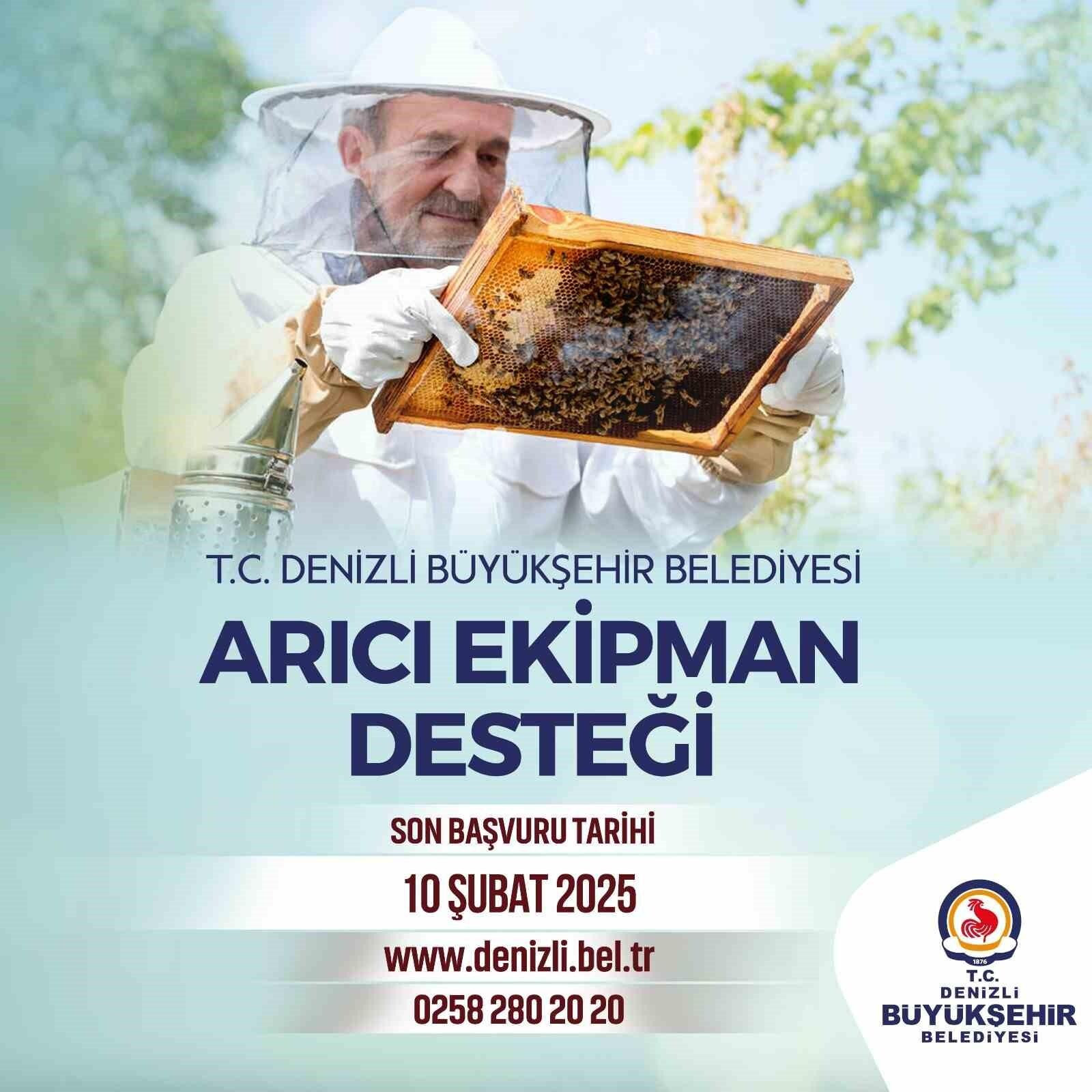 Denizli Büyükşehir Belediyesi Arı Yetiştiricilerine Ekipman Desteği Başvuru Tarihi Uzatıldı