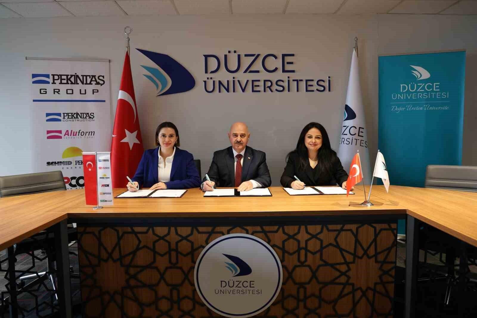 Düzce Üniversitesi ile PEKİNTAŞ Grup, Öğrencilere Uygulamalı Eğitim imkanı sunuyor