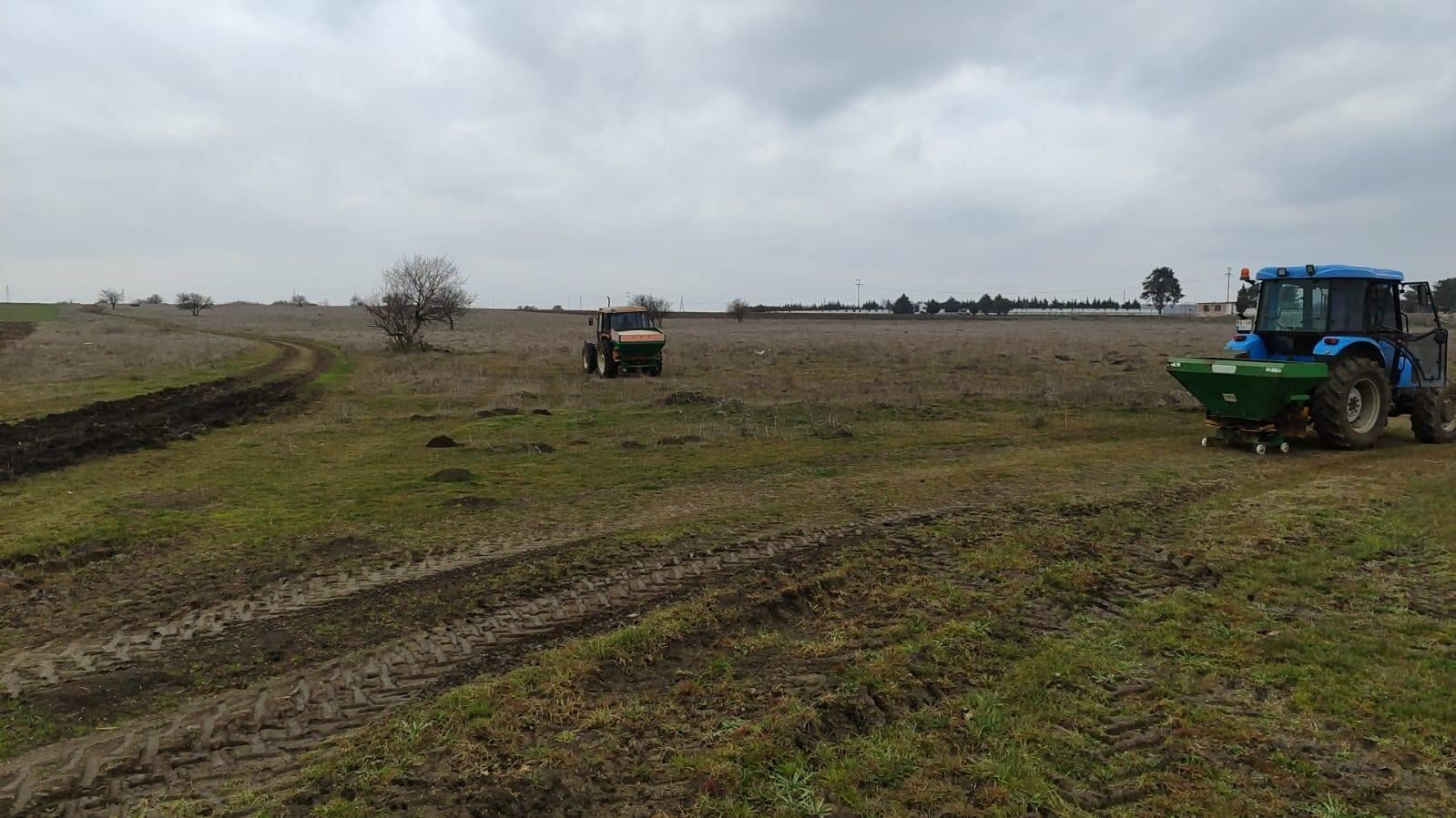 Edirne’de Keşan ve İpsala’da Meralara Gübre Atıldı