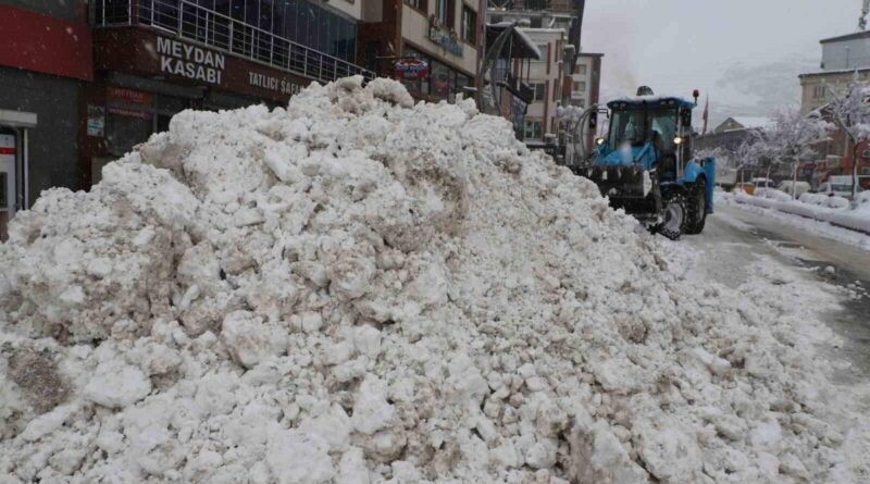 Hakkari'de Kar Yağıışı Ardından Yol Açma Çalışmaları Devam Ediyor 1