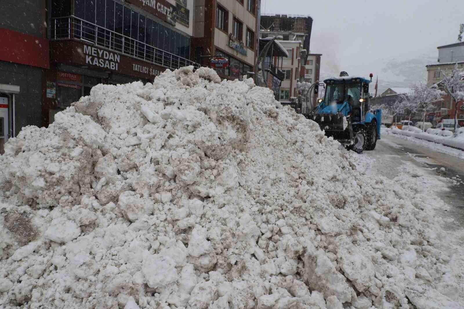 Hakkari’de Kar Yağıışı Ardından Yol Açma Çalışmaları Devam Ediyor