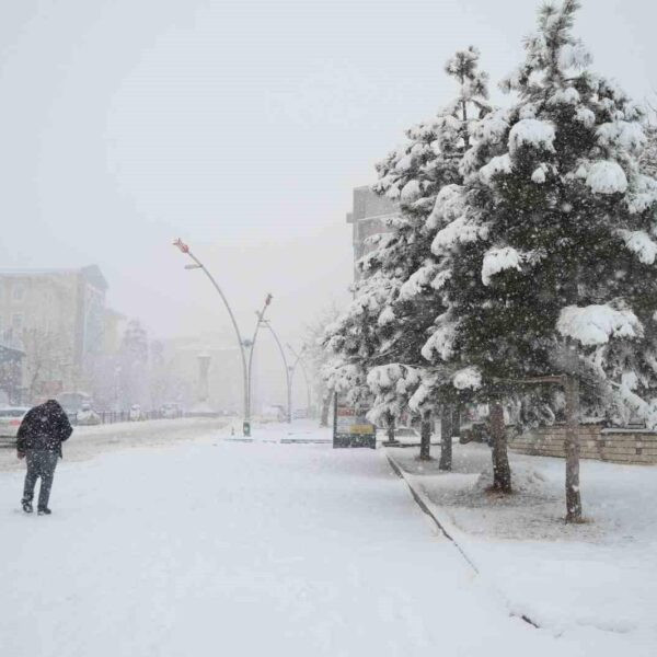 Kar nedeniyle ulaşıma kapalı bir köy yolu-8