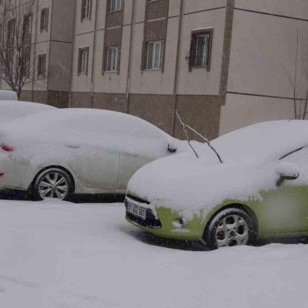 Kar yağışı nedeniyle ulaşıma kapalı köy yolu-1