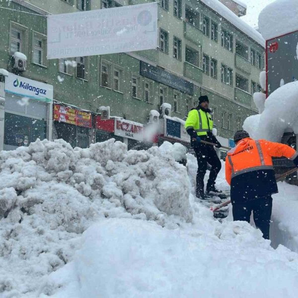 Kar yağışının etkisiyle zorlanan Artvin-10