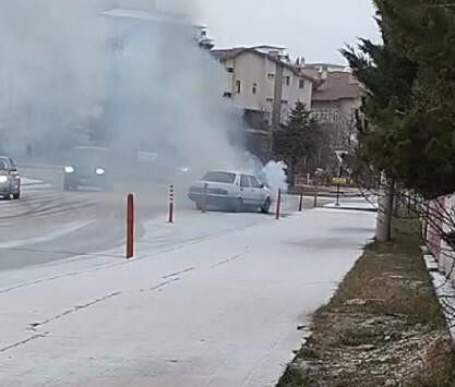 Kastamonu’da Araç Yangını